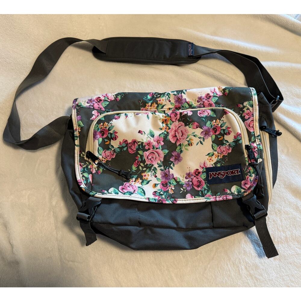 Vintage JanSport "Floral Flourish" Messenger Bag